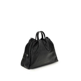 Brunello Cucinelli Black Calf Leather Bos Taurus Shoulder Bag